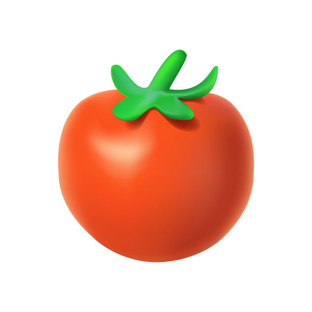番茄3D图标隔离。白色背景上的番茄。西红柿俯视图，侧面视图。卡通蔬菜，番茄工作餐图片下载