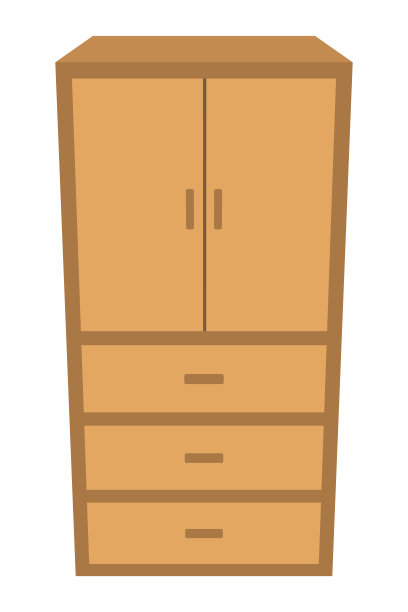 一个内阁隔离矢量插图。图片下载