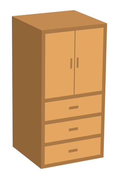 一个内阁隔离矢量插图。图片下载