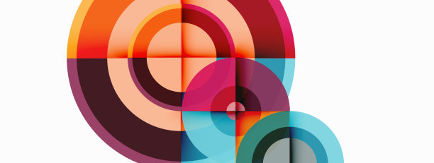 带阴影的圆圈时髦的最小几何图片下载