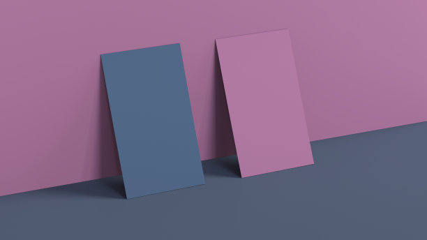 贺卡双色垂直站立与柔和的阴影图片下载