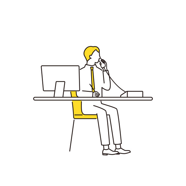 前台接电话的商人图片下载