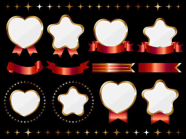 心和星徽章套装图片下载