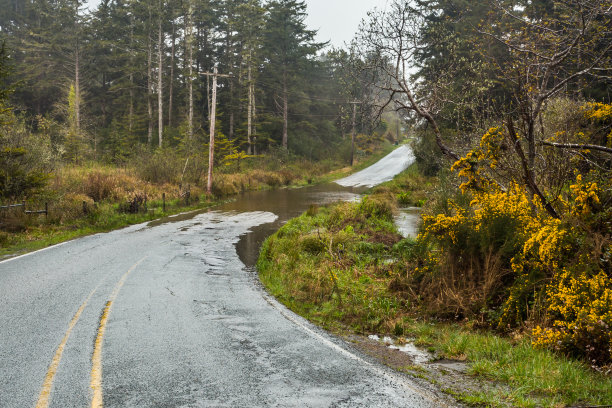 部分高速公路在汛期被洪水淹没图片下载