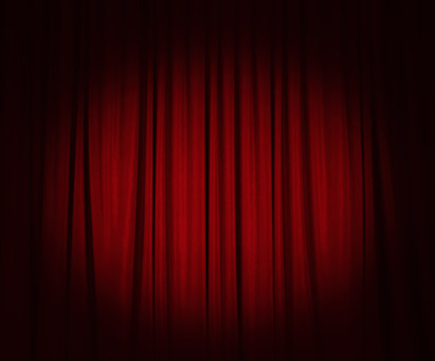舞台幕布，红色舞台剧院幕布图片下载