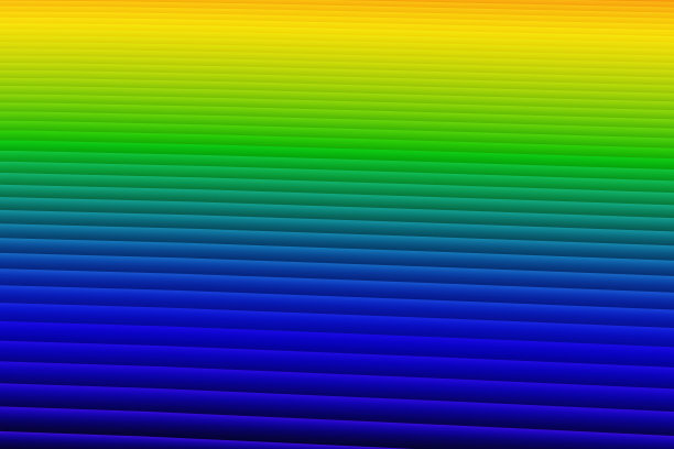 3d渲染，抽象彩虹背景与彩色明亮的霓虹灯线图片下载