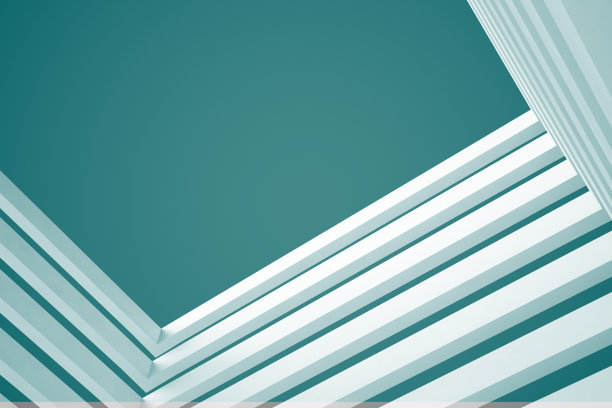 抽象建筑背景。空的白色未来主义房间。3d渲染插图图片下载