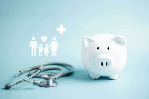 保护家庭概念的健康和人寿保险储蓄。以家庭和加保健为焦点的医疗图标，健康和获得福利的健康理念。图片下载