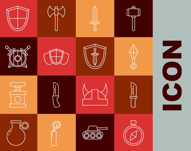 设线指南针军刀日本忍者图片下载