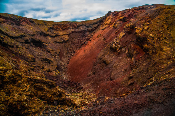 提曼法亚国家公园令人惊叹的火山全景景观。热门旅游在兰萨罗特岛加那利群岛西班牙。艺术照片。旅游的概念图片下载
