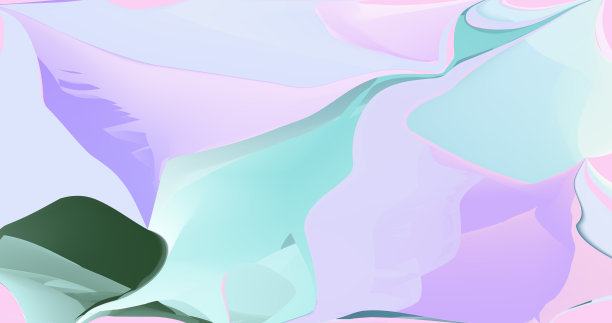极简主义设计，由流体状图案和各种颜色的全息效果组成。图片下载