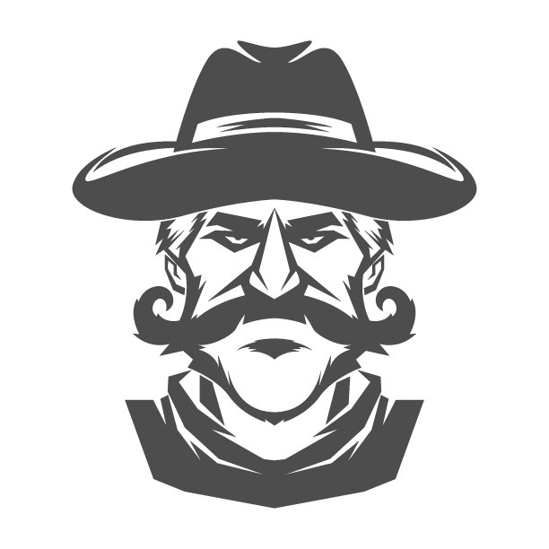 牛仔标志图标设计图片下载