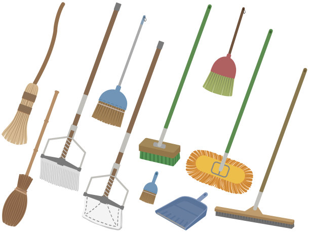 各种外观清洁工具(无轮廓)图片下载