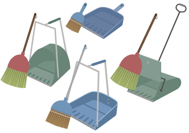 各种清洁花和簸箕图片下载