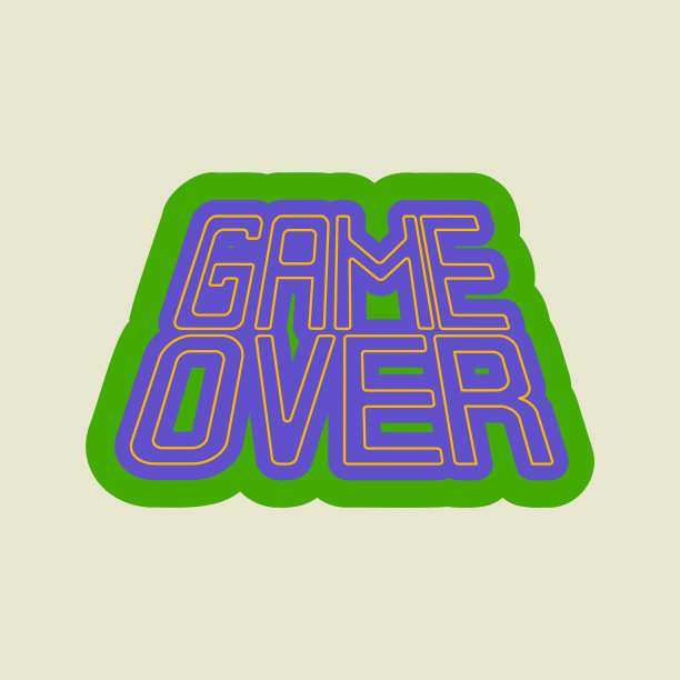 矢量贴纸的文字灵感来自流行的千年虫美学图片下载