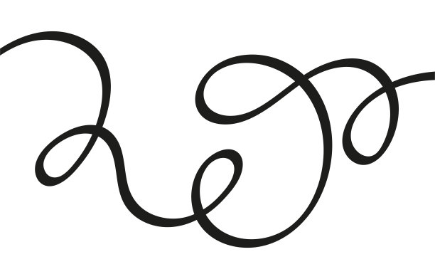 划线，划线，划线。抽象波浪形细线。乱涂乱画的元素。矢量隔离图图片下载