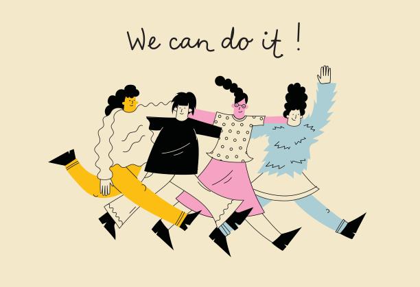 我们可以做到。国际妇女节。矢量插图与妇女不同的国籍和文化。为自由、独立、平等而奋斗。图片下载