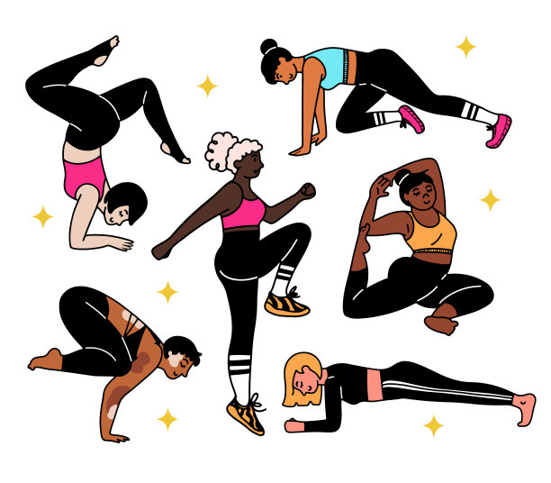 以做运动的女性为背景图片下载