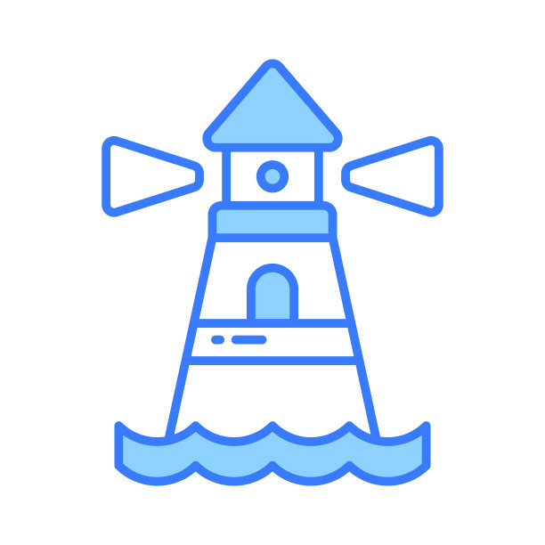 灯塔塔一种装有灯塔灯的塔，用于在海上警告或引导船只，是设计精良的灯塔标志图片下载