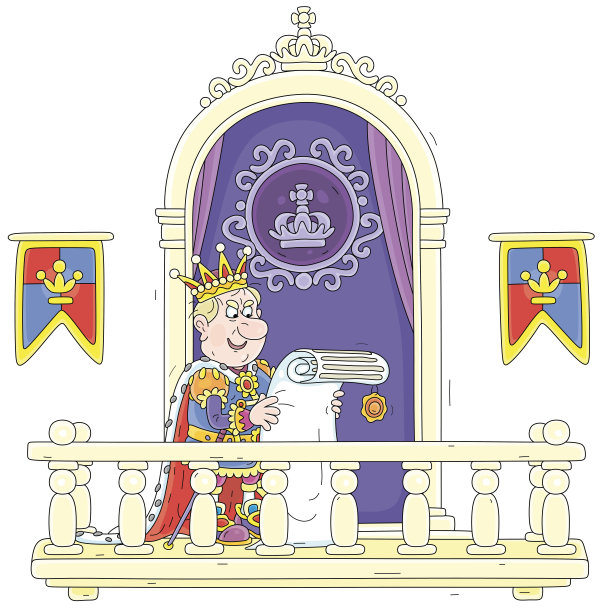 愤怒的国王大声朗读他的皇家法令图片下载