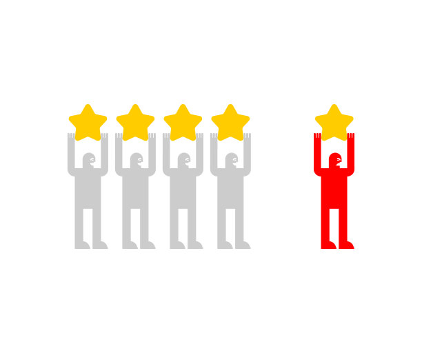 人们持有星星是为了评级。概念评审和评分图片下载