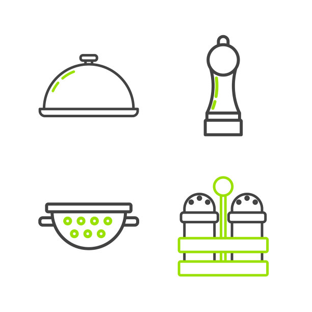 设盐和胡椒线厨房滤锅胡椒图片下载