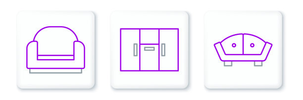 集线沙发、扶手椅和衣柜icon图片下载