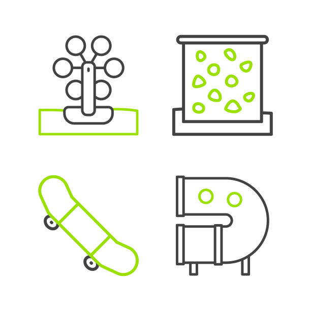 设置线儿童游乐场滑管滑板图片下载