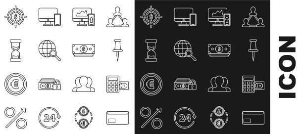 设置线信封推销财务图表图片下载