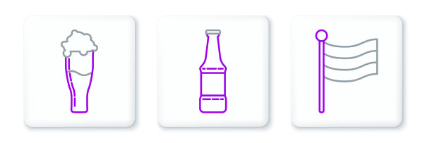 设行德国国旗杯和啤酒图片下载