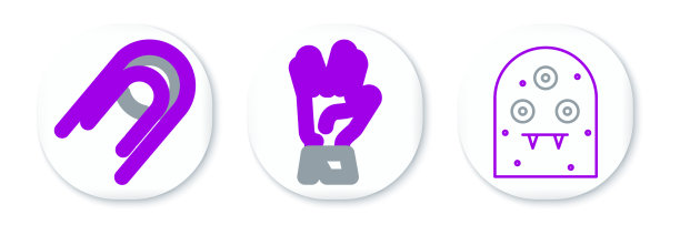 设定外星卫星和火神敬礼图标图片下载