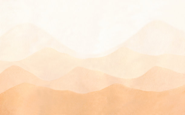 抽象，纹理，水彩插图的一个黄色，全景的沙子，沙丘和沙漠。图片下载