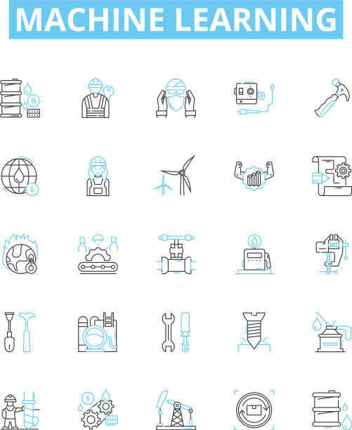机器学习线图标集机图片下载