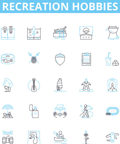 娱乐爱好线图标集运动图片下载