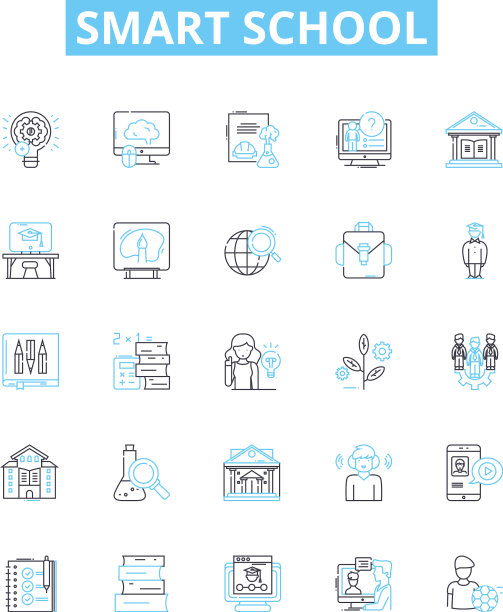 智能学校线图标设置智能学校图片下载