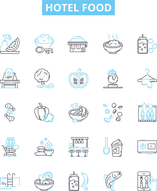 酒店食品线图标设置酒店食品图片下载