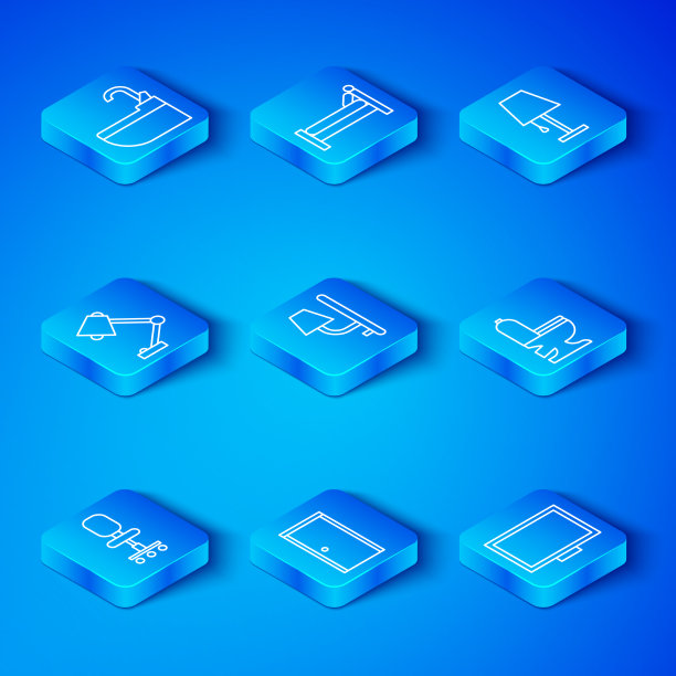 设线办公椅墙壁龛闭门图片下载