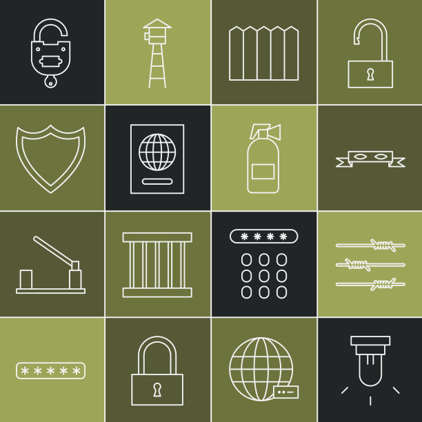 设置线运动传感器，铁丝网防盗眼图片下载