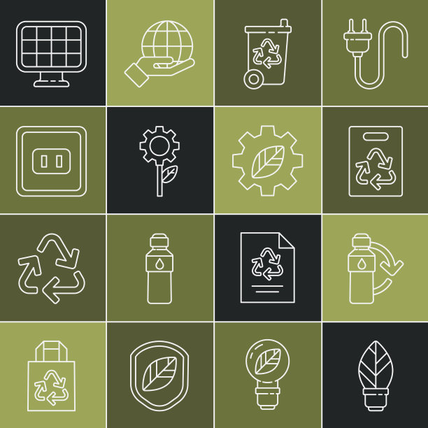 设置灯泡与叶片回收塑料线图片下载