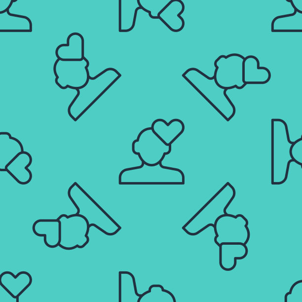 黑线心碎或离婚图标孤立图片下载