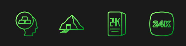 设置线条金条24k矿和渐变颜色图片下载