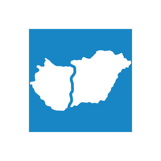 匈牙利地图图标矢量插图图片下载