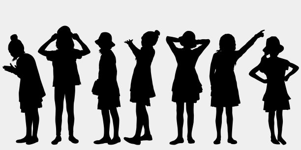 女孩的轮廓图片下载