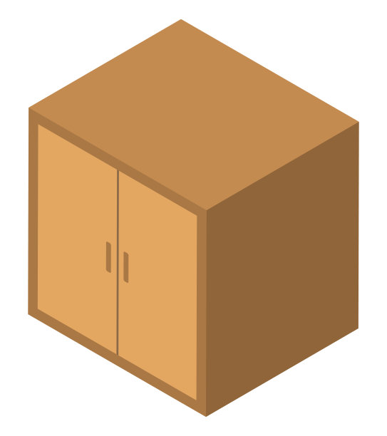 一个内阁隔离矢量插图。图片下载