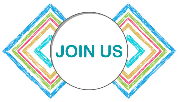 加入我们彩色方块边界左右圆圈文本图片下载