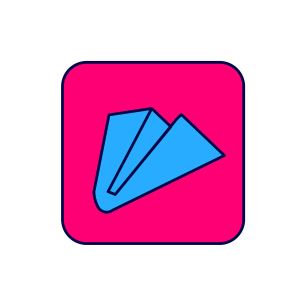 填充轮廓纸飞机图标孤立的白色背景。向量图片下载