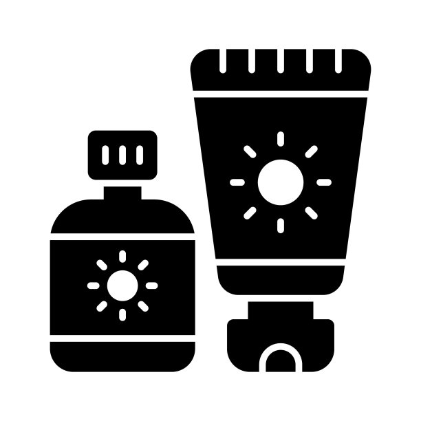 一个惊人的矢量设计的防晒霜在现代风格，优质的图标图片下载