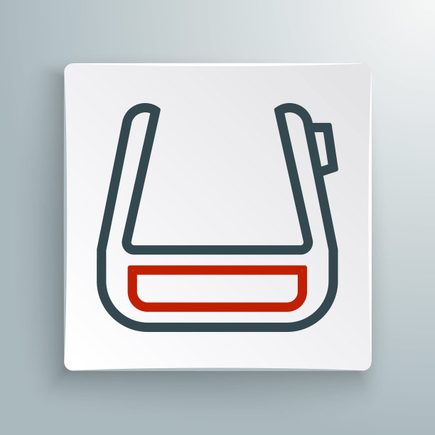 线智能眼镜安装在眼镜图标隔离在白色背景。可穿戴电子产品，带摄像头和显示器的智能眼镜。色彩缤纷的轮廓概念。向量图片下载