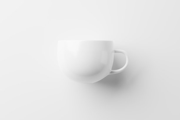 陶瓷马克杯咖啡茶白色空白3D渲染模型图片下载