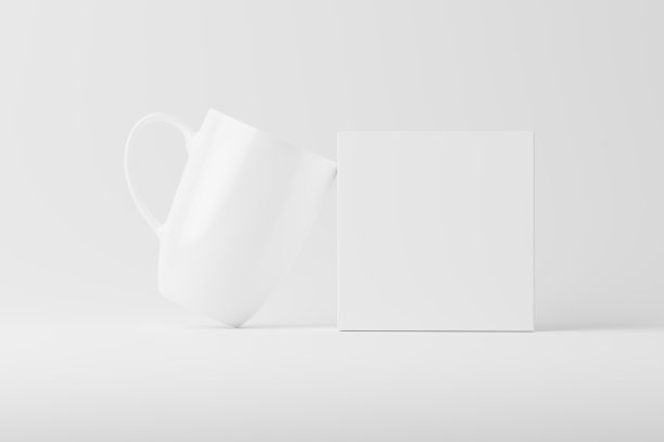 陶瓷马克杯咖啡茶白色空白3D渲染模型图片下载